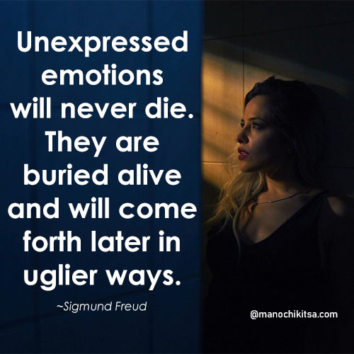 sigmund freud quotes on Unexpressed emotions